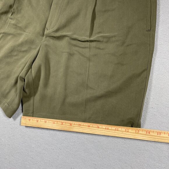 Tommy Bahama Shorts Men 38 Olive Green 100%‎ Silk Pleated Front Casual NWT - Picture 5 of 11